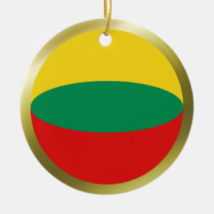 Litauen-Flaggen-Ornament Keramik Ornament