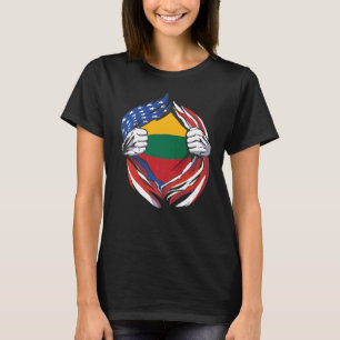 Litauen Flaggenamerikaner Stolz auf meine litauisc T-Shirt