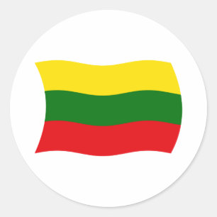 Litauen Flaggenaufkleber Runder Aufkleber