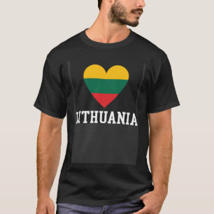 Litauen Herz litauische Roots Litauische Flagge T-Shirt