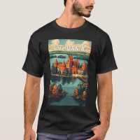 Litauen Illustration Reise Kunst Vintage