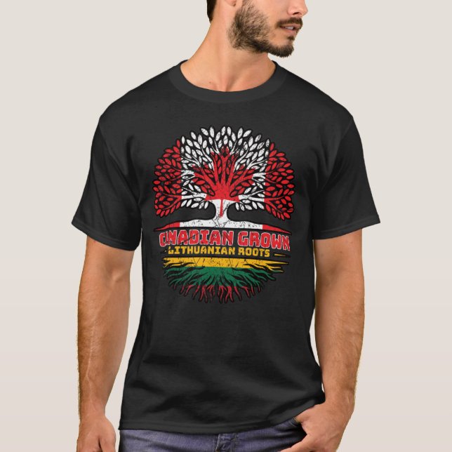Litauen Kanada Tree Roots T-Shirt (Vorderseite)
