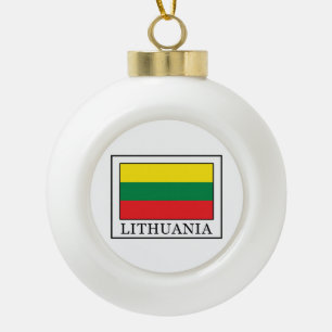 Litauen Keramik Kugel-Ornament