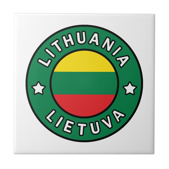 Litauen Lietuva Fliese (Vorderseite)