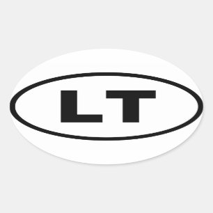 Litauen - LT - Europa Ovaler Aufkleber