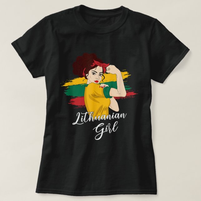 Litauen Mädchen, litauische Frauen T-Shirt (Design vorne)