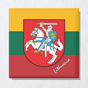 Litauen Magnet, Patriotisch, Litauische Flagge Magnet