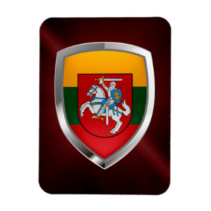 Litauen Metallisches Emblem Magnet