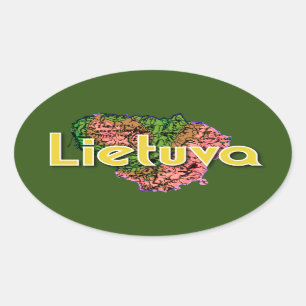 Litauen Ovaler Aufkleber