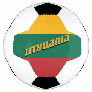 Litauen Patriotische Fußball und litauische Flagge