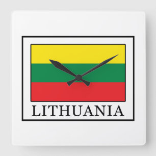 Litauen Quadratische Wanduhr