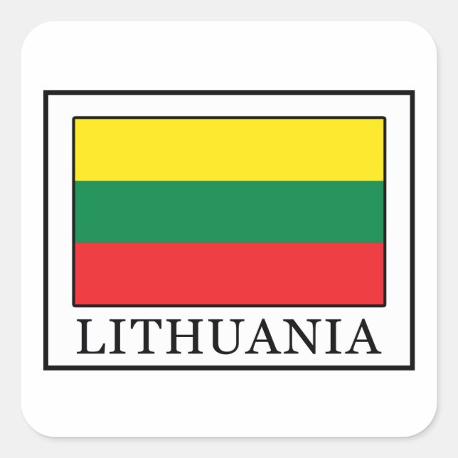 Litauen Quadratischer Aufkleber (Vorderseite)