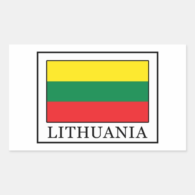 Litauen Rechteckiger Aufkleber (Vorderseite)
