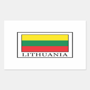 Litauen Rechteckiger Aufkleber