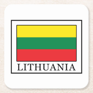 Litauen Rechteckiger Pappuntersetzer