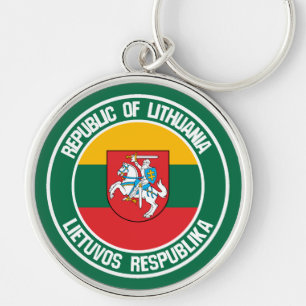 Litauen-Runde Schlüsselanhänger