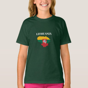 Litauen Silhouette und Flagge T-Shirt