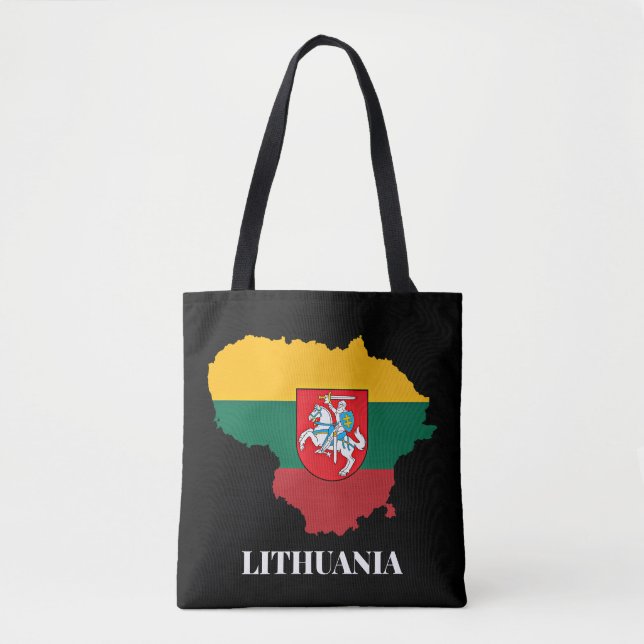 Litauen - Silhouette und Flagge Tasche (Vorderseite)