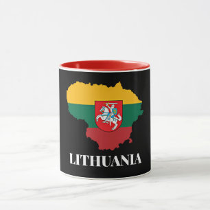 Litauen Silhouette und Flagge Tasse