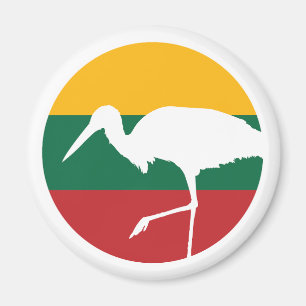 Litauen Stork Litauische Nationale Tierflagge Magnet