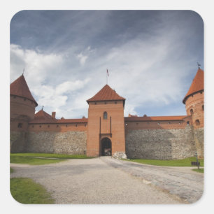 Litauen, Trakai, Trakai Historischer Nationalpark  Quadratischer Aufkleber