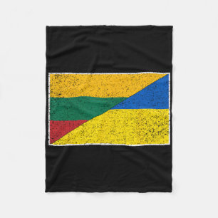 Litauen Ukraine-Flagge Litauisch Ukrainische Natio Fleecedecke