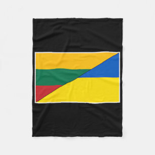 Litauen Ukraine-Flagge Litauisch Ukrainische Natio Fleecedecke