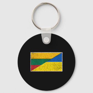 Litauen Ukraine-Flagge Litauisch Ukrainische Natio Schlüsselanhänger