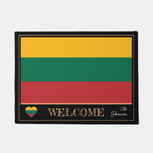 Litauen und Litauisches Flaggenhaus/Sport-Begrüß Fußmatte