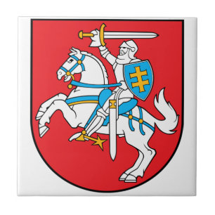 Litauen-Wappen Fliese