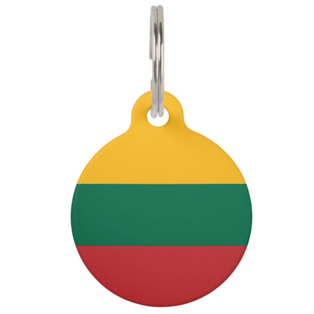 Litauenflagge Haustiermarke (Vorderseite)