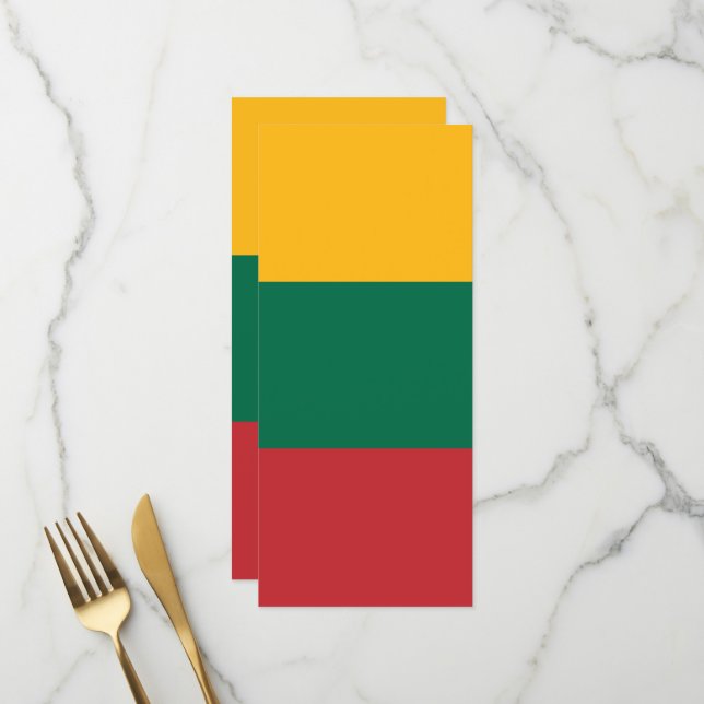 Litauenflagge Menükarte (Vorderseite/Rückseite Beispiel)