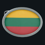 Litauenflagge Ovale Gürtelschnalle<br><div class="desc">Ein ideales Geschenk für alle, die Patrioten ihres Landes sind!</div>