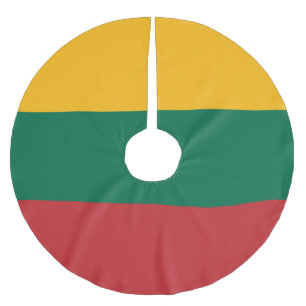 Litauenflagge Polyester Weihnachtsbaumdecke
