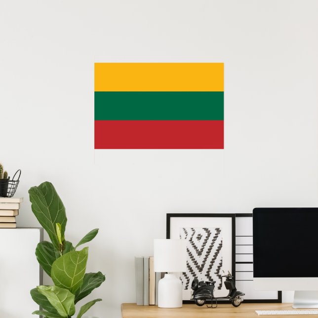 Litauenflagge Poster (Heimbüro)