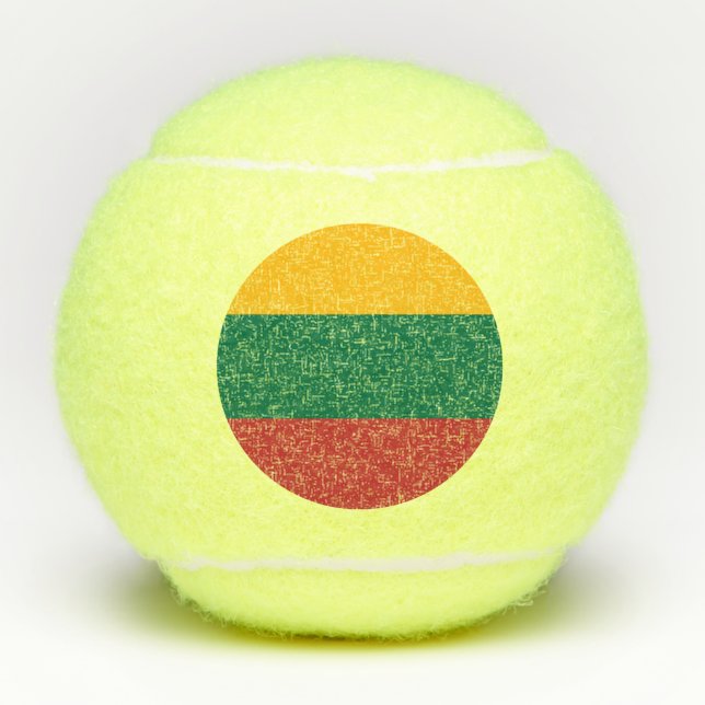 Litauenflagge Tennisbälle (Vorderseite)