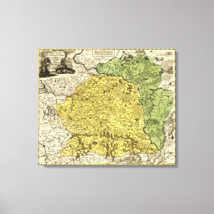 LitauenPanoramakarteLitauen Leinwanddruck