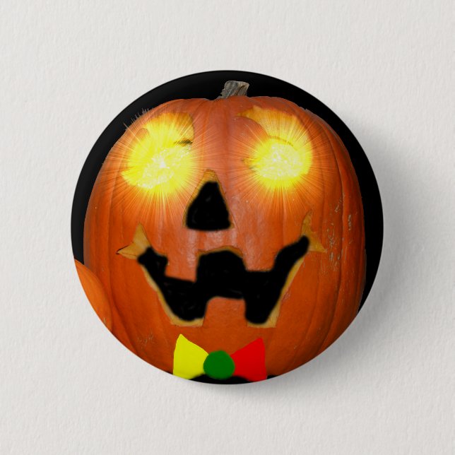 Litauer-Halloween-Kürbis-Knopf Button (Vorderseite)