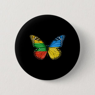 Litauisch Ukrainische Flagge Schmetterling Litauen Button