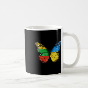 Litauisch Ukrainische Flagge Schmetterling Litauen Kaffeetasse