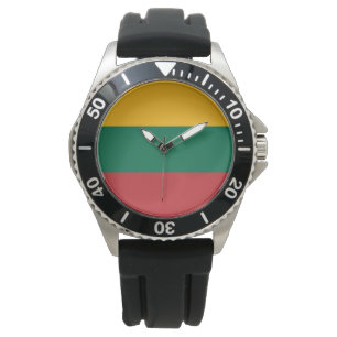 litauische Flagge Armbanduhr