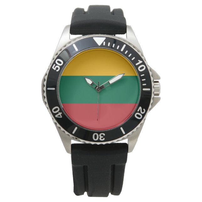 litauische Flagge Armbanduhr (Vorderseite)