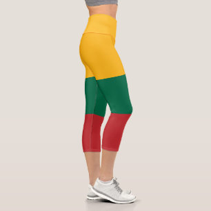 litauische Flagge Capri Leggings