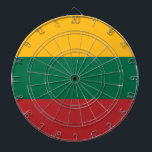 litauische Flagge Dartscheibe<br><div class="desc">litauische Flagge</div>
