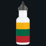 litauische Flagge Edelstahlflasche<br><div class="desc">Patriotische Flagge Litauens.</div>
