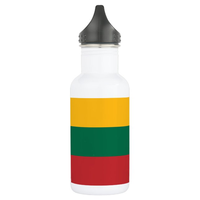 litauische Flagge Edelstahlflasche (Links)