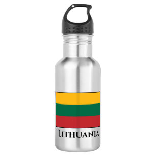 litauische Flagge Edelstahlflasche