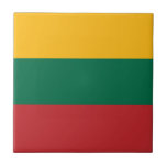 litauische Flagge Fliese<br><div class="desc">Patriotische Flagge Litauens.</div>