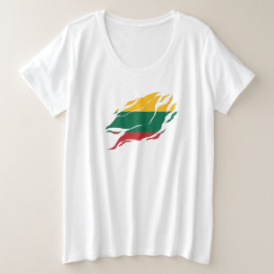 Litauische Flagge in mir, Lietuva in KGB-Mark Große Größe T-Shirt