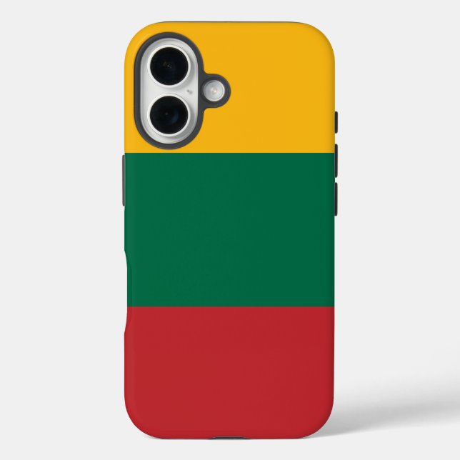 litauische Flagge iPhone 16 Hülle (Rückseite)